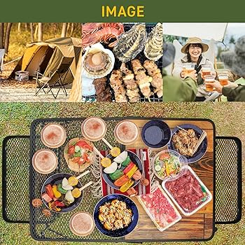 ヘビーデューティー折りたたみ式キャンプテーブル サイドテーブル付き ヘビーデューティー折りたたみ式キャンプテーブル サイド